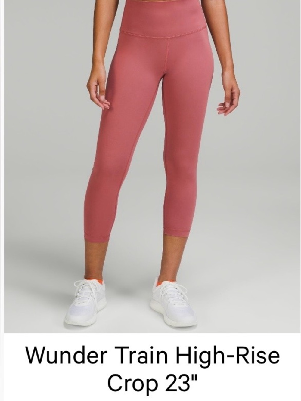 Lululemon Wunder Train High-Rise Crop 23" size 6 and color is Briar Rose.